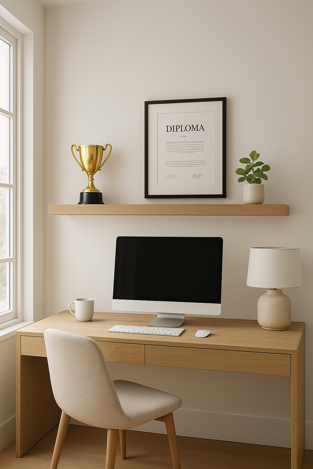 How to create eye-catching, elegant display of diplomas, medals, and trophies?