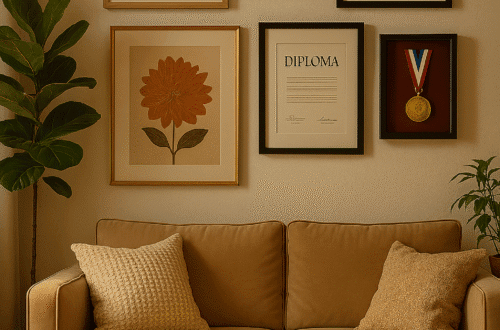 How to create eye-catching, elegant display of diplomas, medals, and trophies?