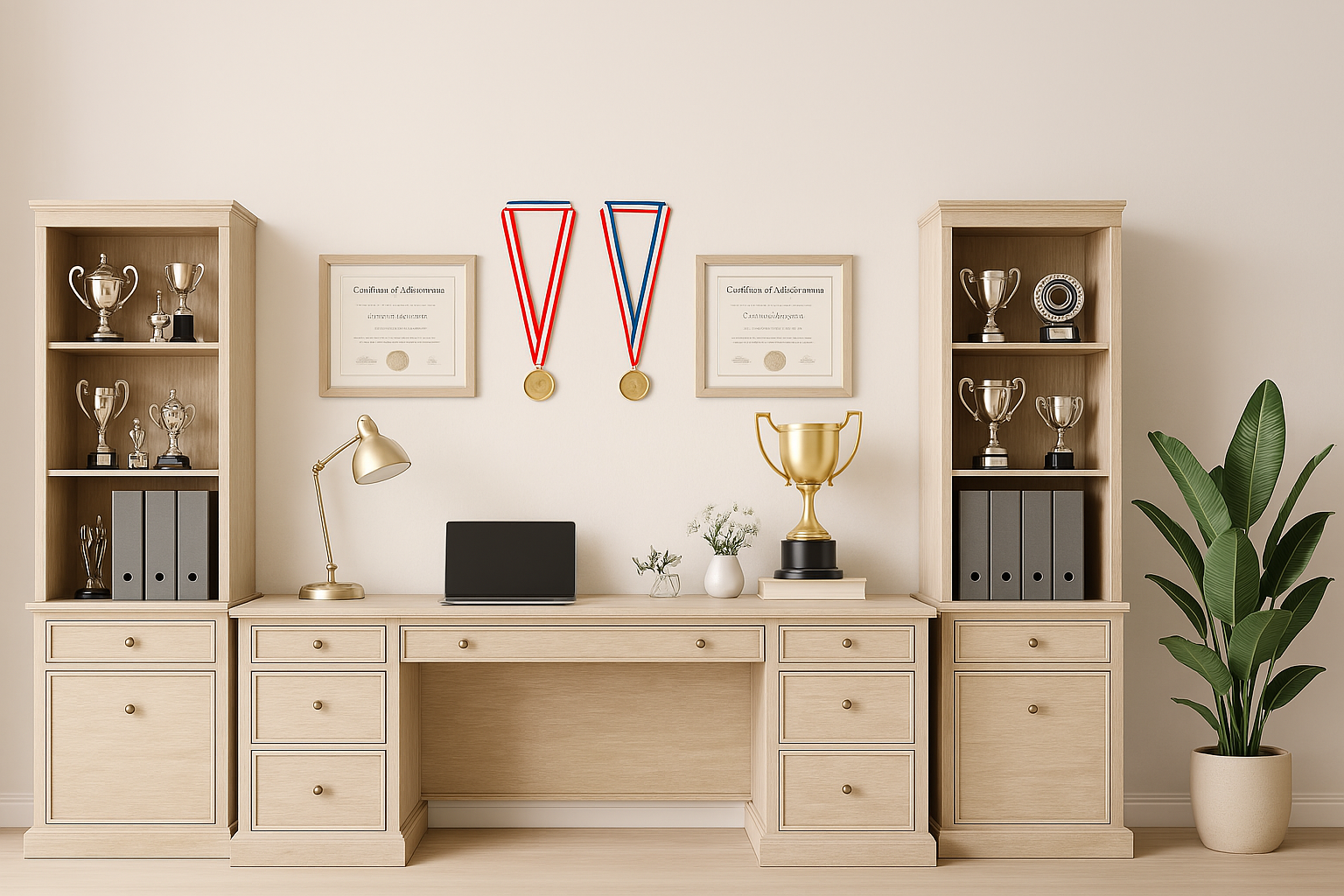 How to create eye-catching, elegant display of diplomas, medals, and trophies? medals, certificates , trophies , diplomas